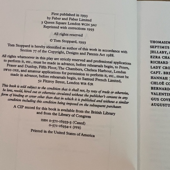 3 for $15: Tom Stoppard’s Arcadia Paperback - Picture 4 of 7